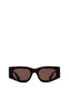 Gucci Tortoiseshell-effect Rectangular-frame Sunglasses In Brown