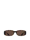 Gucci Rectangular Frame Sunglasses In Brown