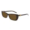 Gucci Gg1681s Linea Gg Logo 004 Havana Brown Sunglasses In Brown