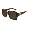 Gucci Oversized Plastic Square Sunglasses In Brown