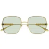Gucci Eyewear Sunglasses In Gold