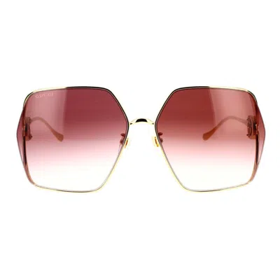 Gucci Eyewear In 003 Gold Gold Red