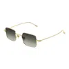 Gucci Rectangle Frame Sunglasses Sunglasses In Gold