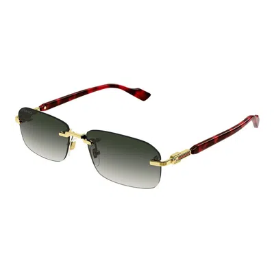 Gucci Eyewear Sunglasses In Gold