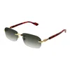 Gucci Eyewear Sunglasses In Gold