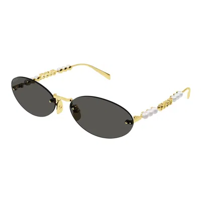 Gucci Eyewear Sunglasses In Gold