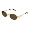 Gucci Eyewear Sunglasses In Gold