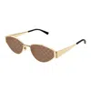 Gucci Geometrical Sunglasses Gg1853 S 003 In Gold