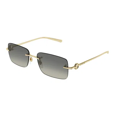 Gucci Eyewear Sunglasses In Gold