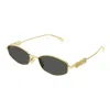 Gucci Gg1802s Linea Name Of Brand 001 Gold Grey Sunglasses In Gold