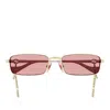 Gucci Eyewear Sunglasses In Gold