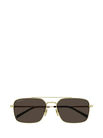 Gucci Eyewear Sunglasses In Gold