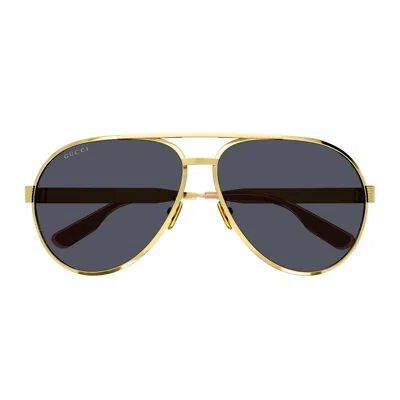 Gucci Eyewear Sunglasses In Gold