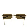 Gucci Eyewear Sunglasses In Gold