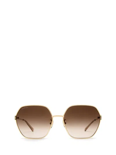 Gucci Eyewear Sunglasses In Gold