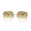 Gucci Eyewear Sunglasses In Gold