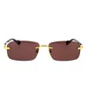 Gucci Eyewear Sunglasses In Gold