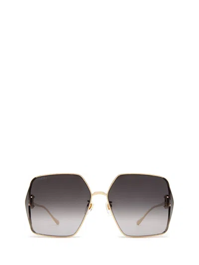 Gucci Oversize Square-frame Sunglasses In Gold