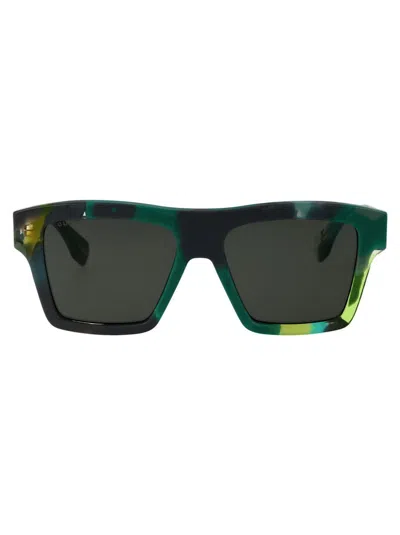 Gucci Sunglasses In 001 Green Green Grey