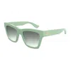 Gucci Grey Gradient Cat Eye Ladies Sunglasses Gg1714s 004 54 In Green