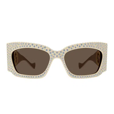 Gucci Eyewear Sunglasses In Ivory
