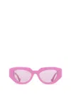 Gucci Womens Pink Gc002107 Rectangle-frame Acetate Sunglasses In Pink