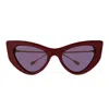 Gucci Double G Cat-eye Sunglasses In Red