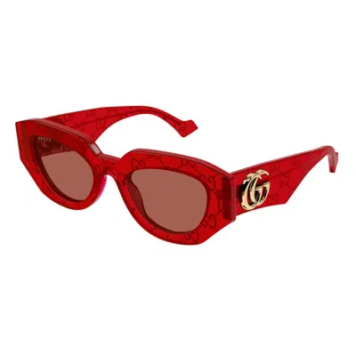 Gucci Eyewear Sunglasses In Red
