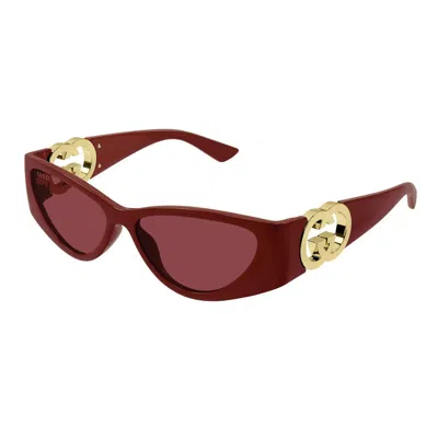 Gucci Eyewear Sunglasses In Red