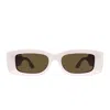 Gucci Logo-engraved Rectangle-frame Sunglasses In Neutral