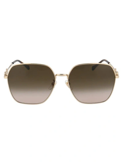 Gucci Eyewear X Doraemon Hexagonal Frame Sunglasses In Gold