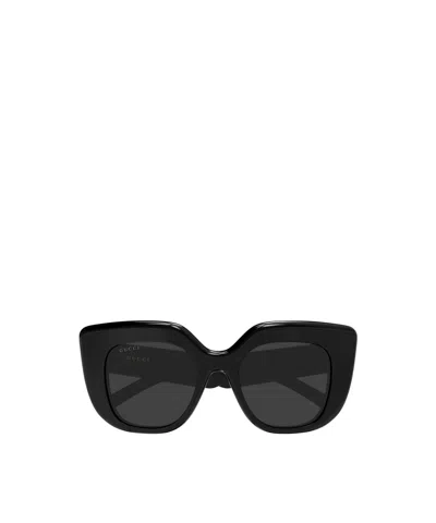 Gucci Eyewear Butterfly Frame Sunglasses In Blue