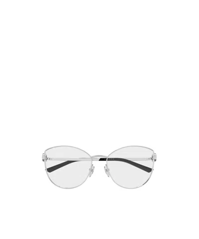 Gucci Eyewear Cat Eye Frame Glasses In Gray