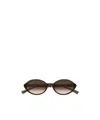 Gucci Oval-frame Sunglasses In Brown