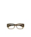 Gucci Eyewear Rectangle Frame Glasses In Brown