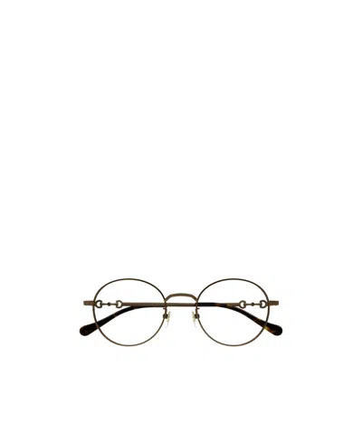 Gucci Eyewear Round Frame Glasses In Blue