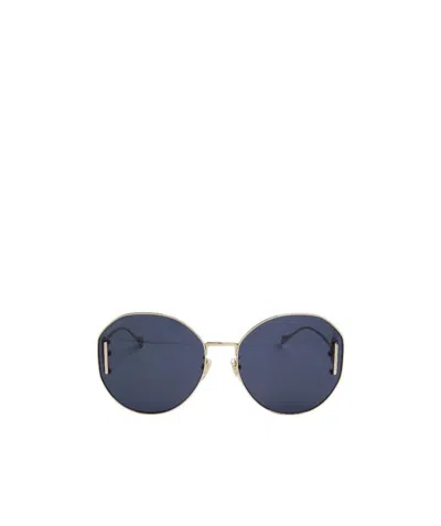 Gucci Sonnenbrille Mit Rundem Gestell In Blue