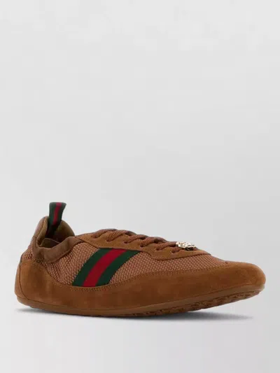 Gucci Fabric And Suede Shift Low Top Sneakers In Multi