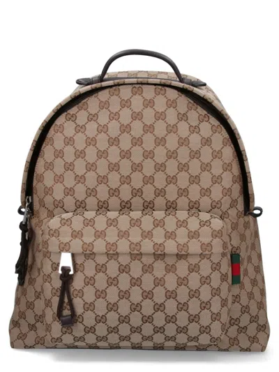 Gucci Fabric Backpack In Sand