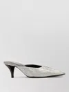 Gucci Fabric Mules Pointed Toe Stiletto Heel Textured In Gray