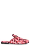 Gucci Princetown Horsebit Print Loafer Mules In Pink