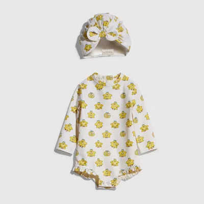 Gucci Babies' Fabric Swim Set In Multi