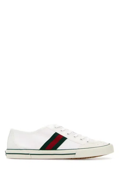 Gucci Fabric Upper And Rubber Sole Sneaker In White