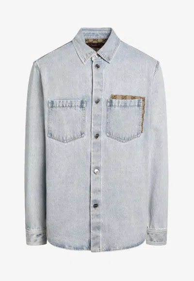GUCCI FADED DENIM SHIRT
