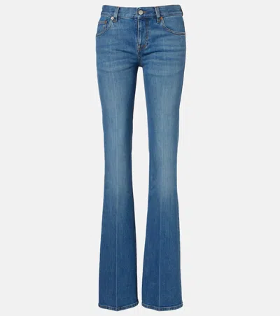 Gucci Faded Flared Jeans In Blue