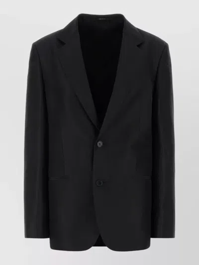 Gucci Faille Blazer Single Breasted Notch Lapel In Black