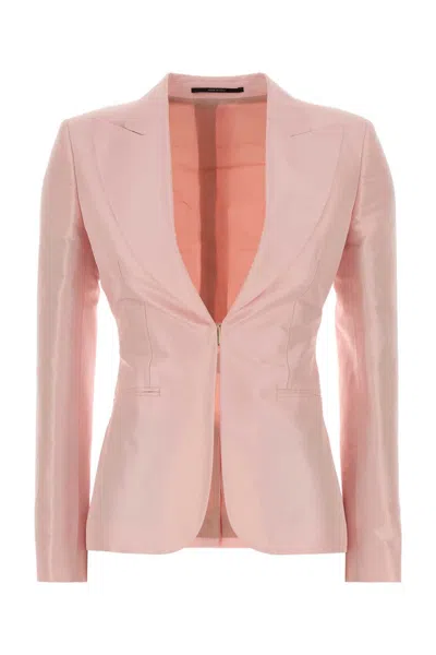 Gucci Faille Blazer With Cupro Lining In Pink
