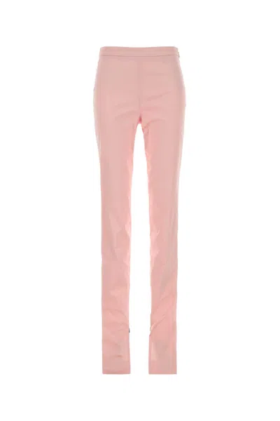 Gucci Satin-finish Slit-hem Trousers In Pink