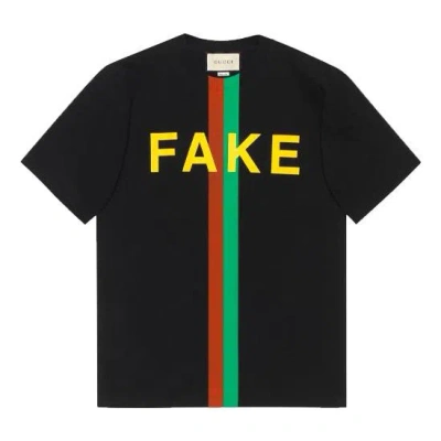 Gucci Fake/not Print Oversize T-shirt 'black'