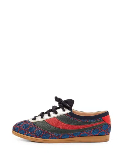 Pre-owned Gucci Falacer Gg Sneakers In Blue